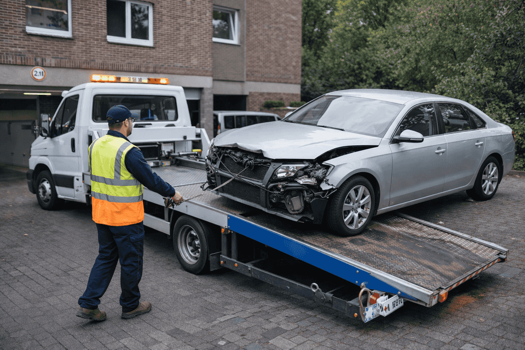 Abholung und Verladung bei der Autoverwertung Bergkamen